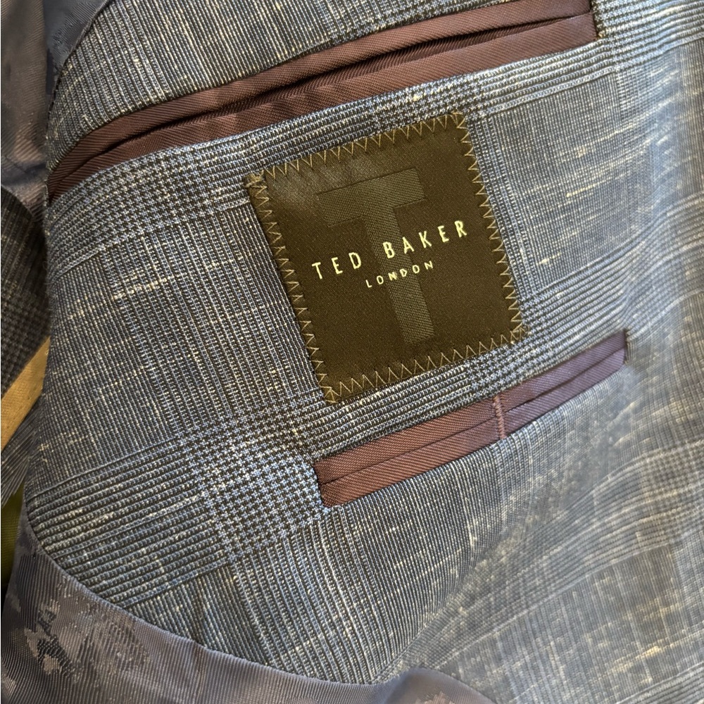 Ted Baker London Suit 38S Karl Plaid Blue - Picture 4 of 5